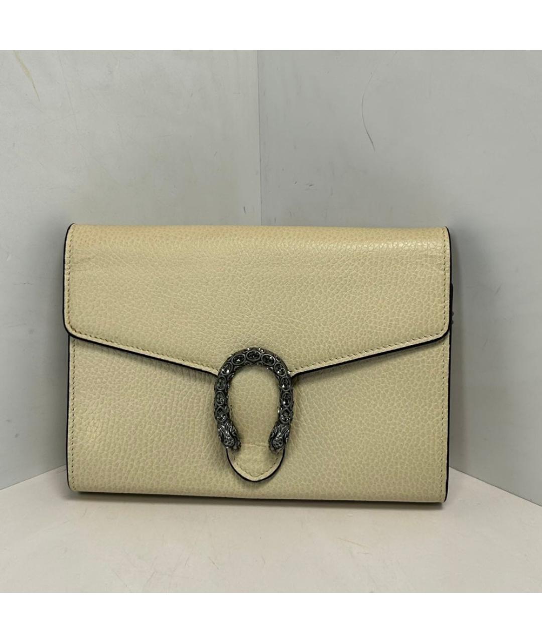 GUCCI Белая кожаная сумка через плечо, фото 9