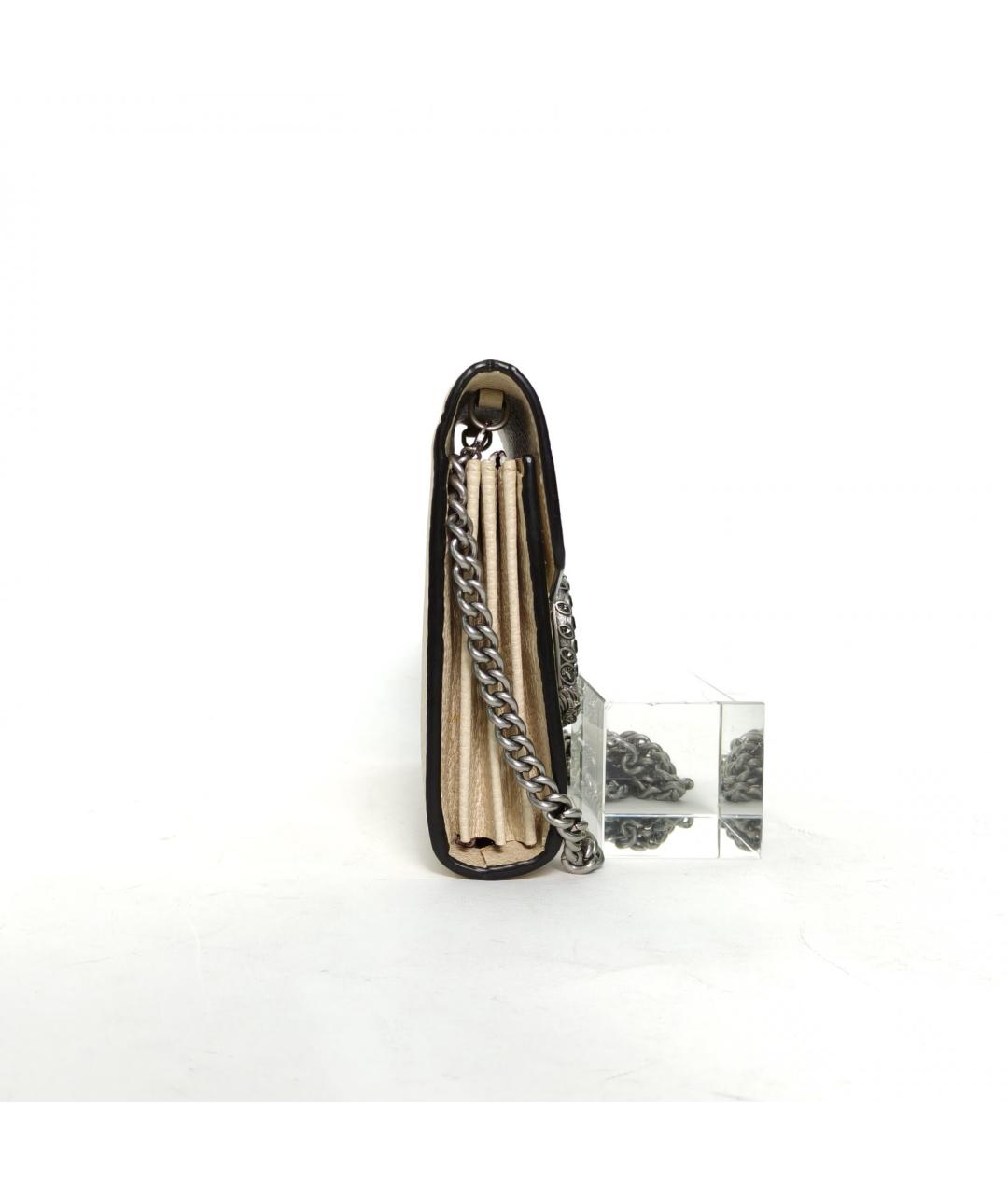 GUCCI Белая кожаная сумка через плечо, фото 3