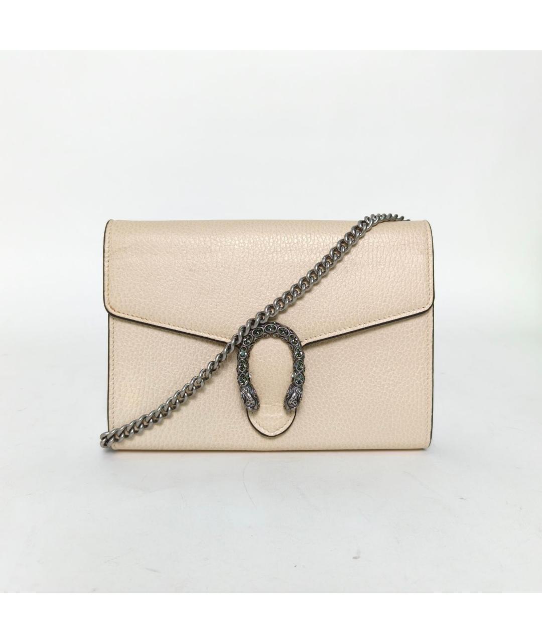 GUCCI Белая кожаная сумка через плечо, фото 2