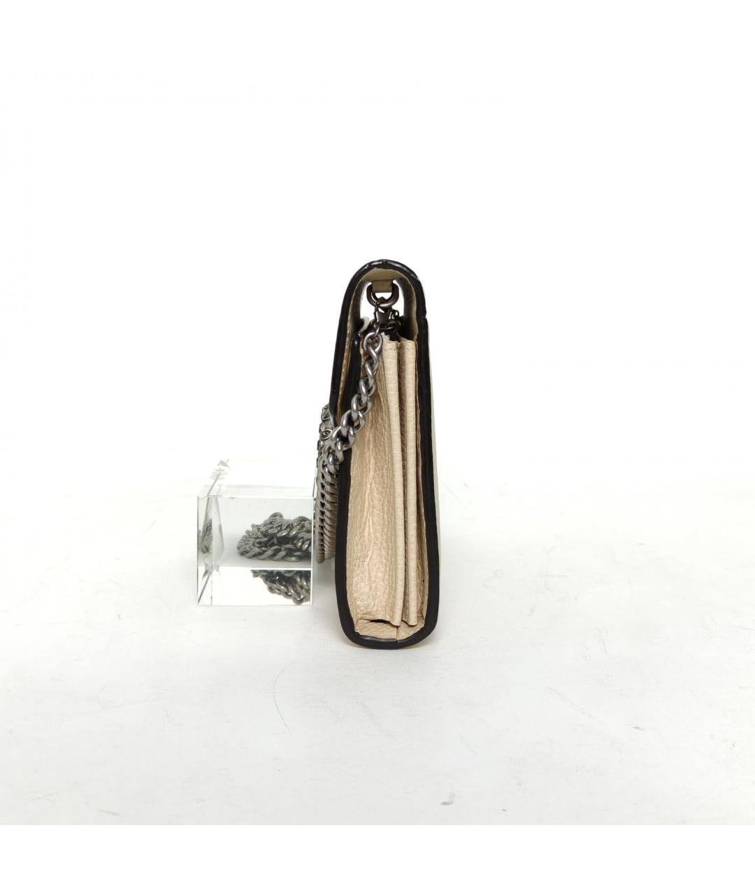 GUCCI Белая кожаная сумка через плечо, фото 5