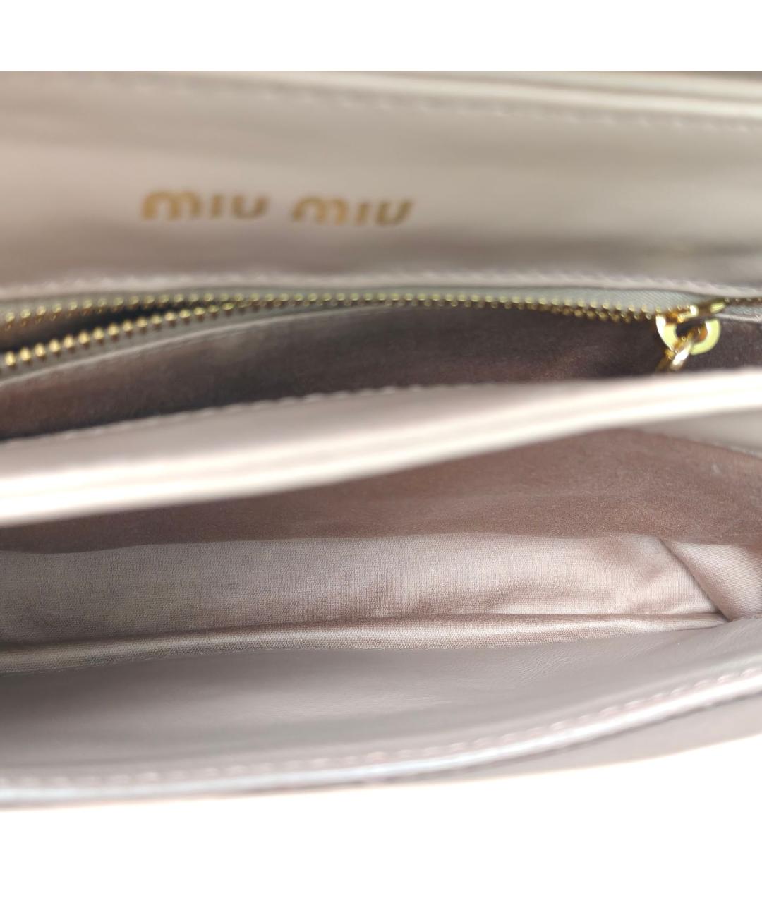 MIU MIU Розовая кожаная сумка через плечо, фото 7