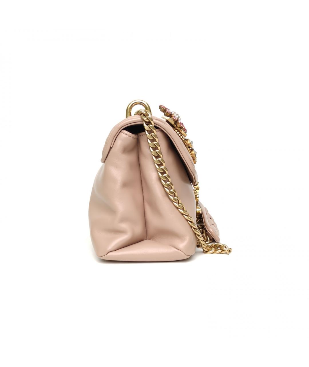 MIU MIU Розовая кожаная сумка через плечо, фото 4