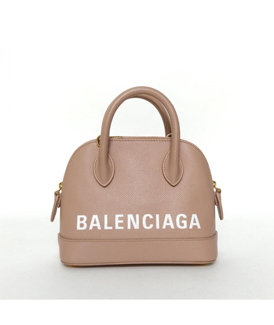 BALENCIAGA Бежевая кожаная сумка с короткими ручками, фото 4