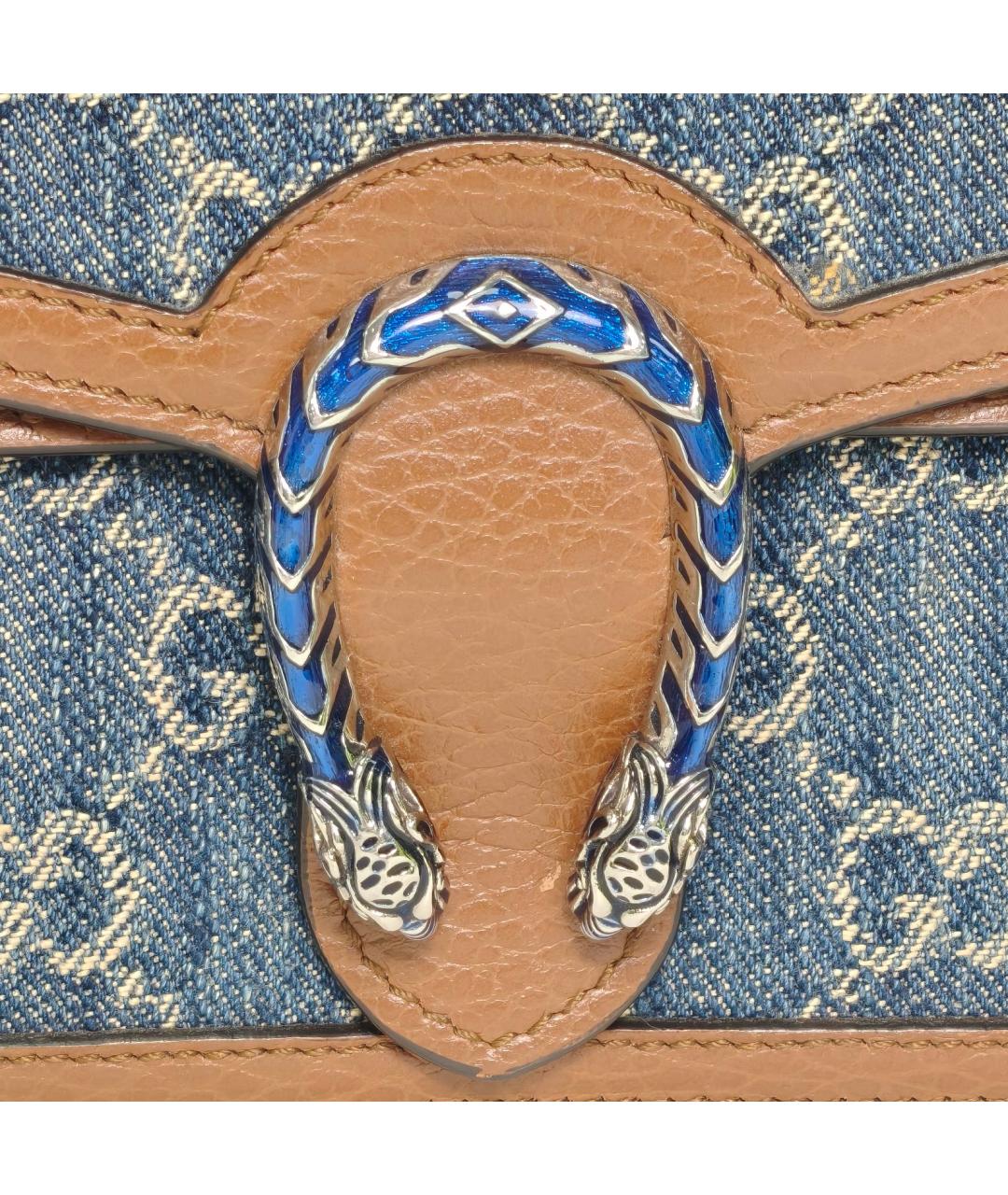 GUCCI Синяя деним сумка через плечо, фото 7