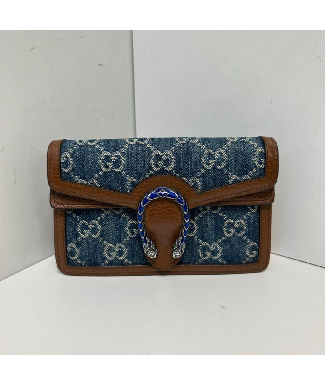 GUCCI Синяя деним сумка через плечо, фото 9