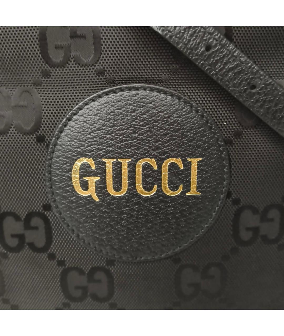 GUCCI Черная тканевая сумка с короткими ручками, фото 8