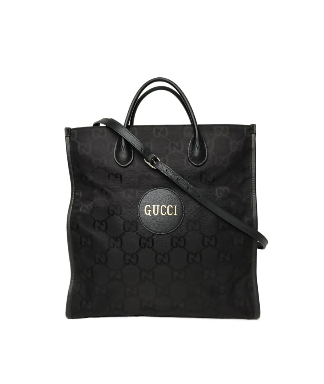 GUCCI Черная тканевая сумка с короткими ручками, фото 10