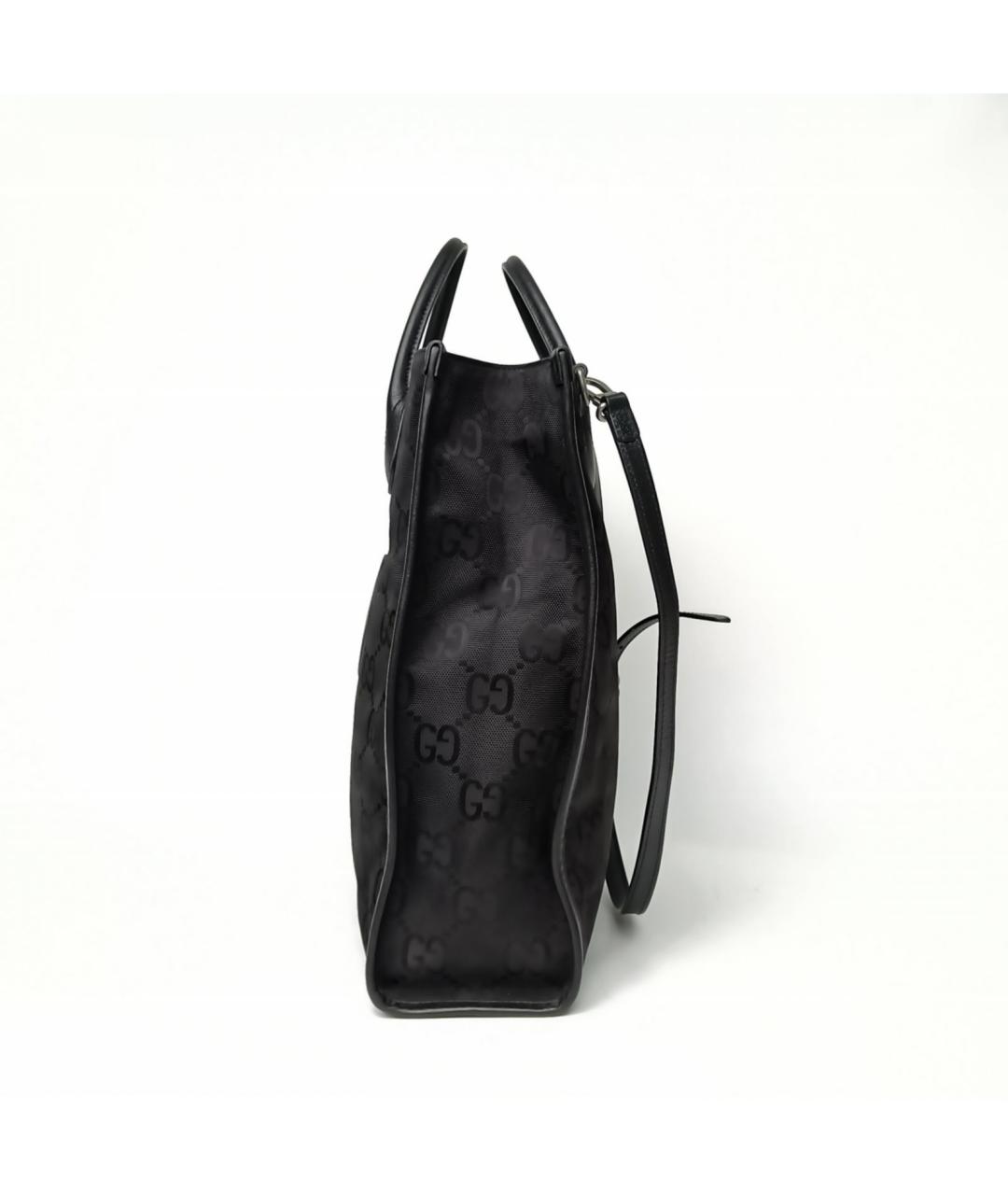 GUCCI Черная тканевая сумка с короткими ручками, фото 3