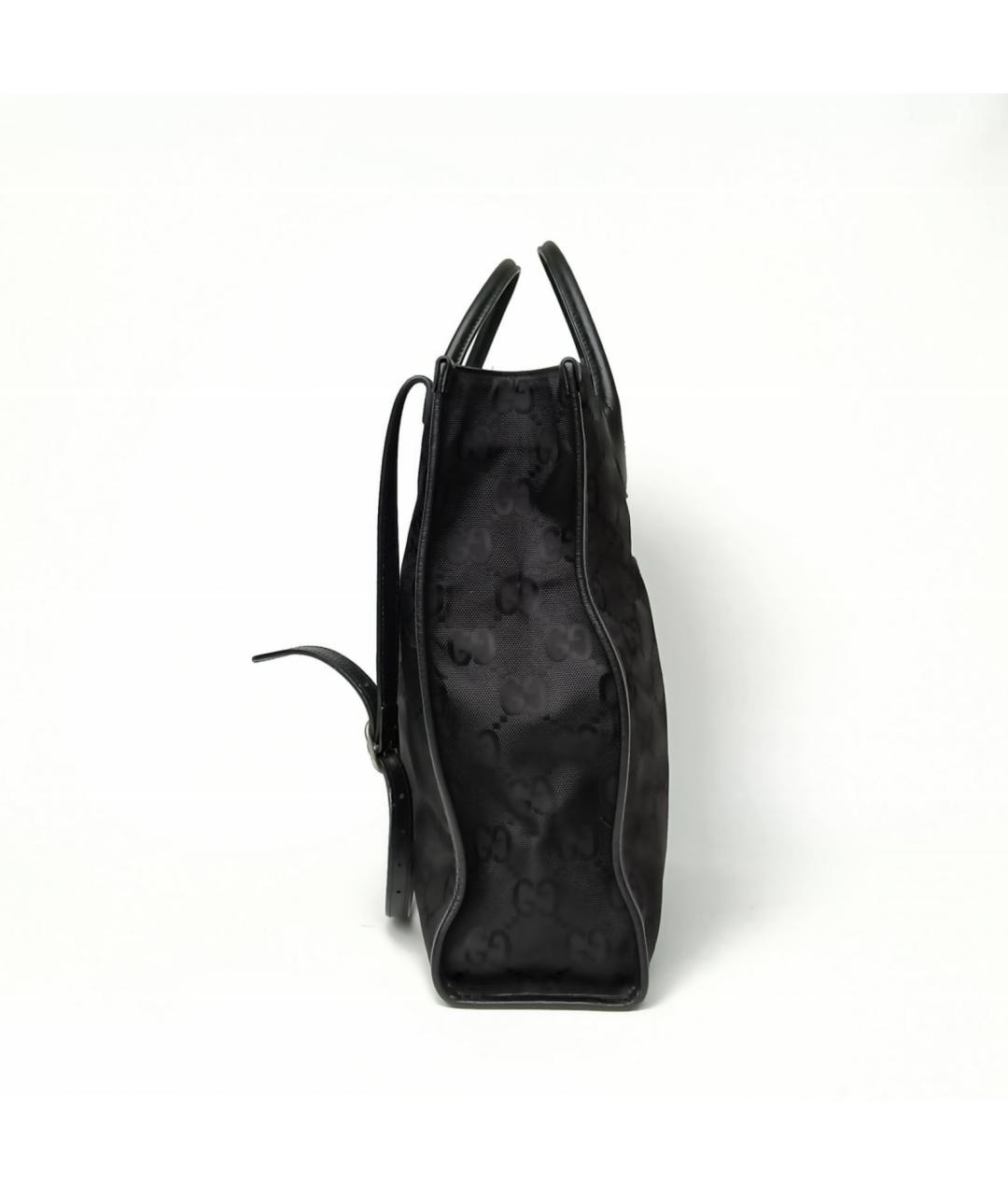 GUCCI Черная тканевая сумка с короткими ручками, фото 5