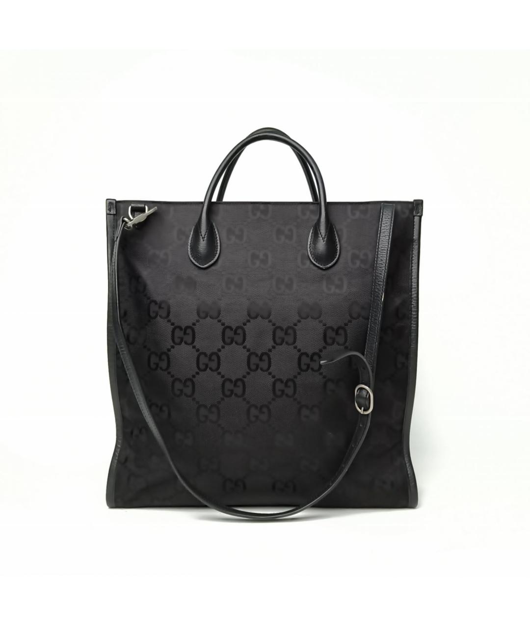 GUCCI Черная тканевая сумка с короткими ручками, фото 4