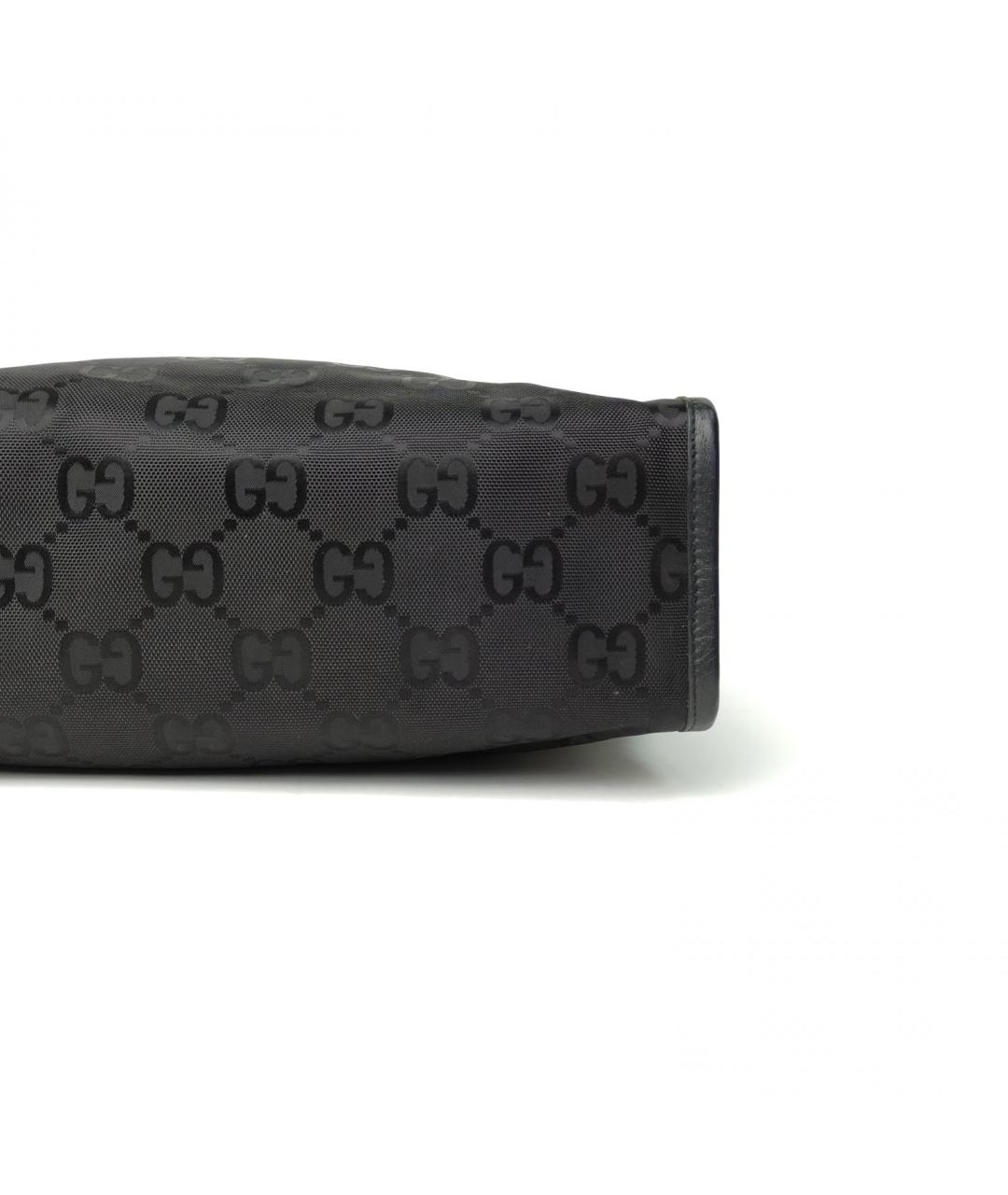 GUCCI Черная тканевая сумка с короткими ручками, фото 7