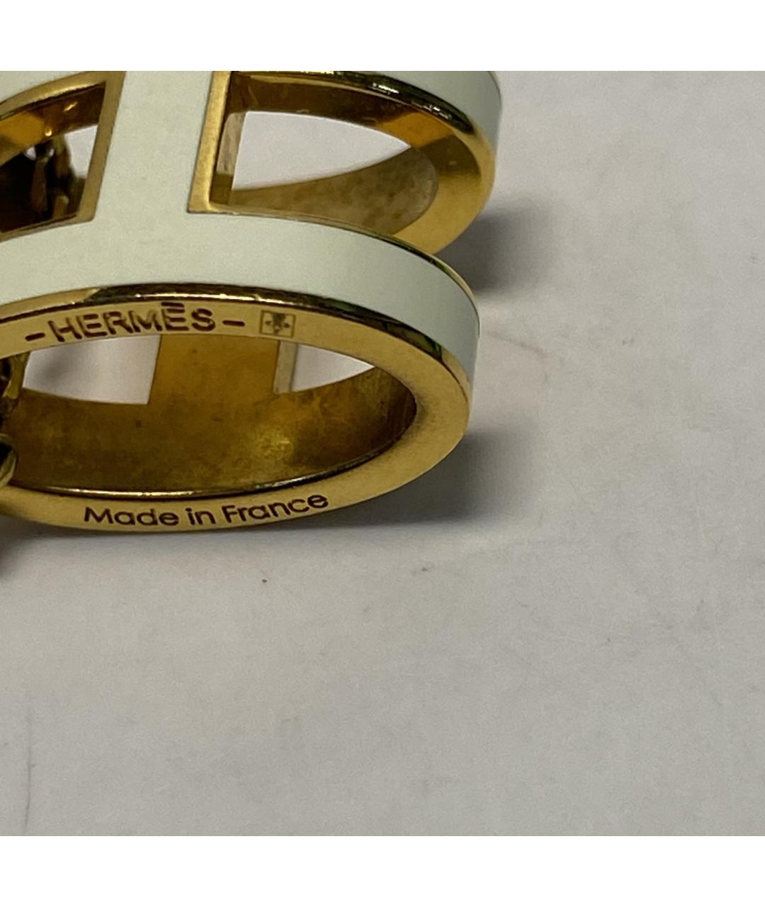 HERMES Белая металлическая подвеска, фото 8