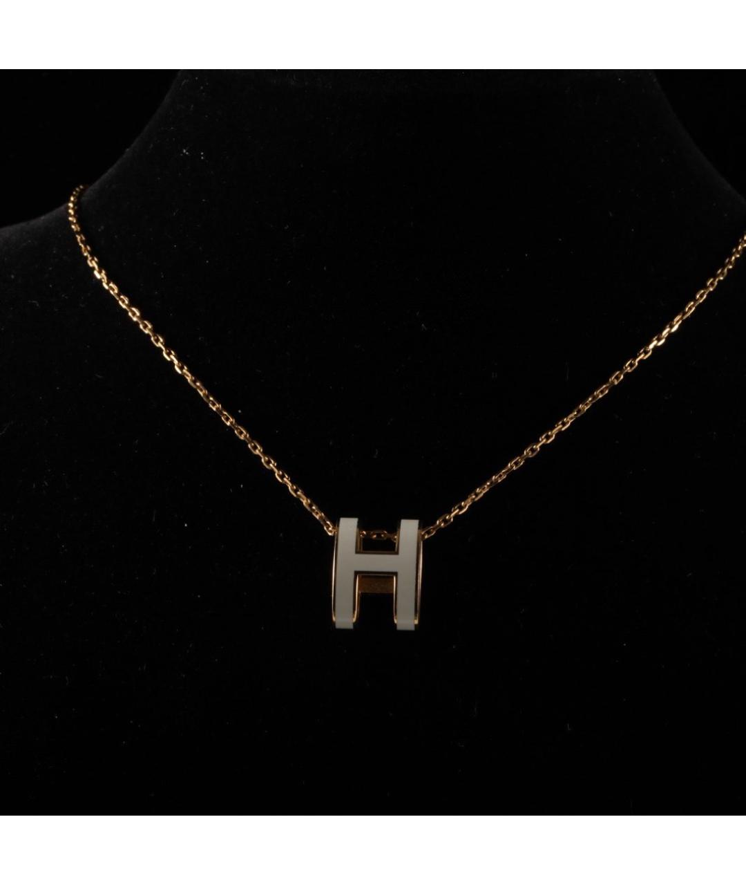 HERMES Белая металлическая подвеска, фото 2