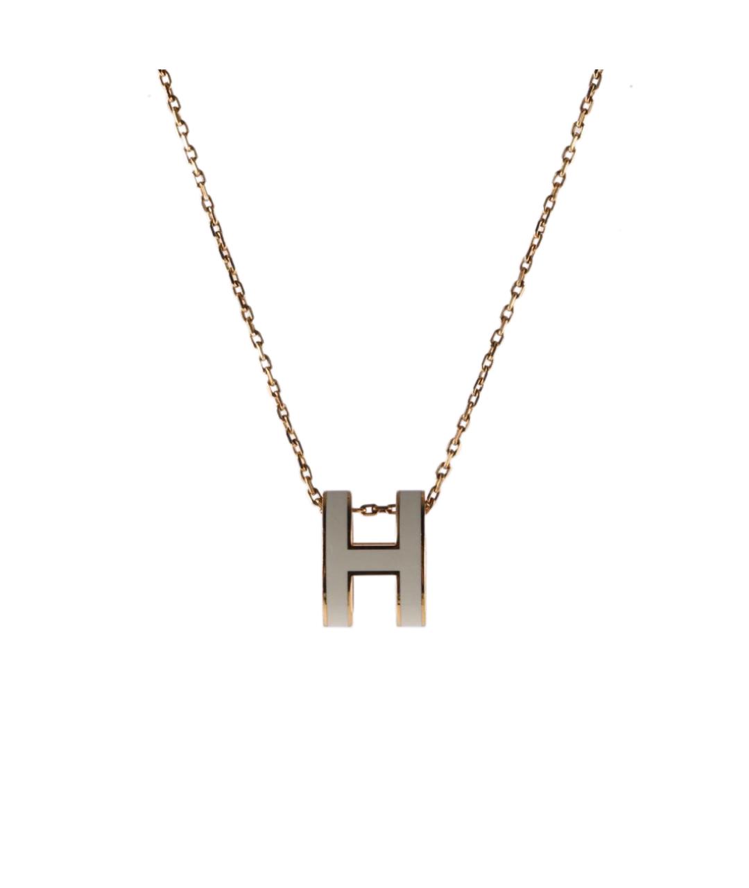 HERMES Белая металлическая подвеска, фото 1