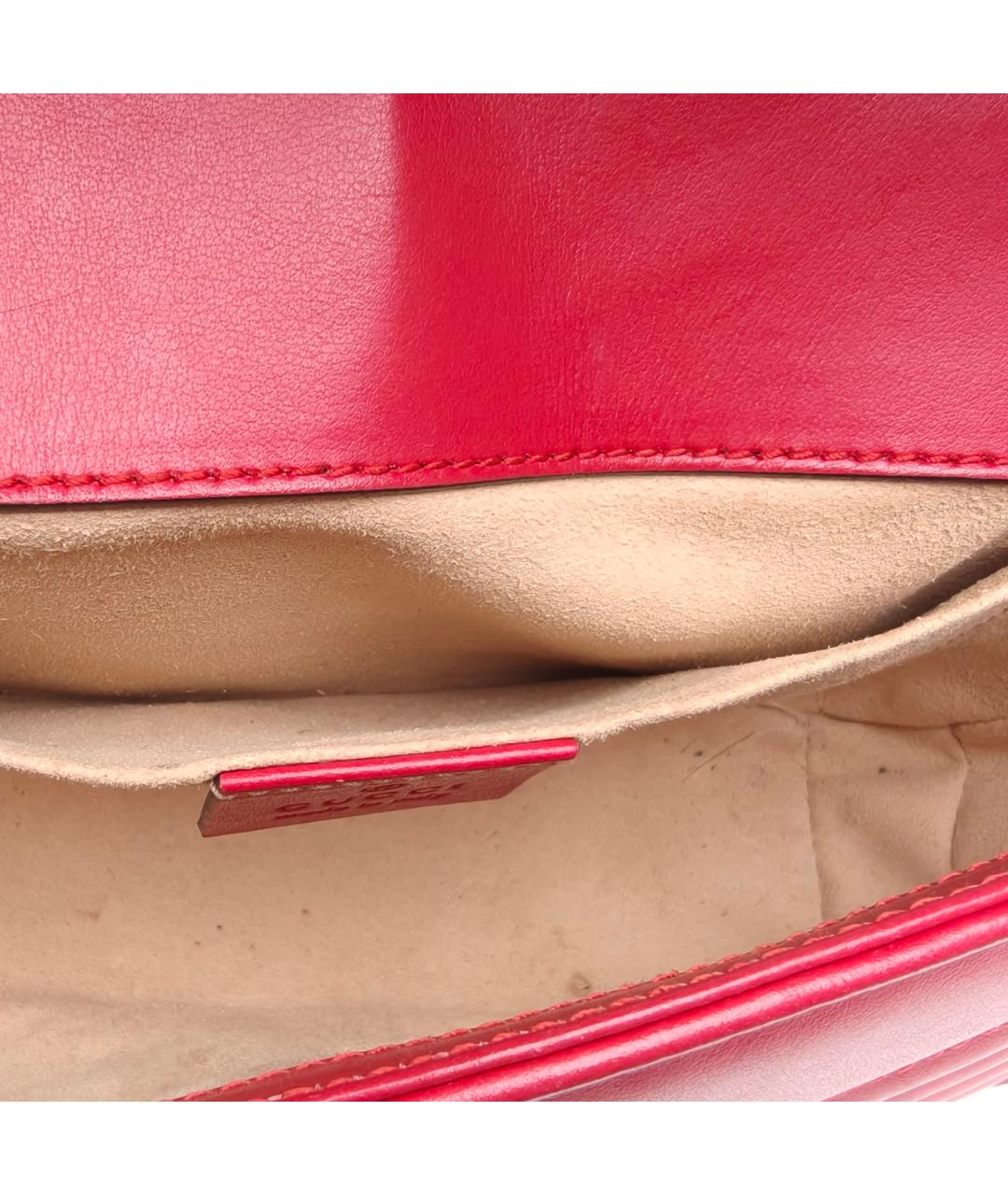 GUCCI Красная кожаная сумка через плечо, фото 7