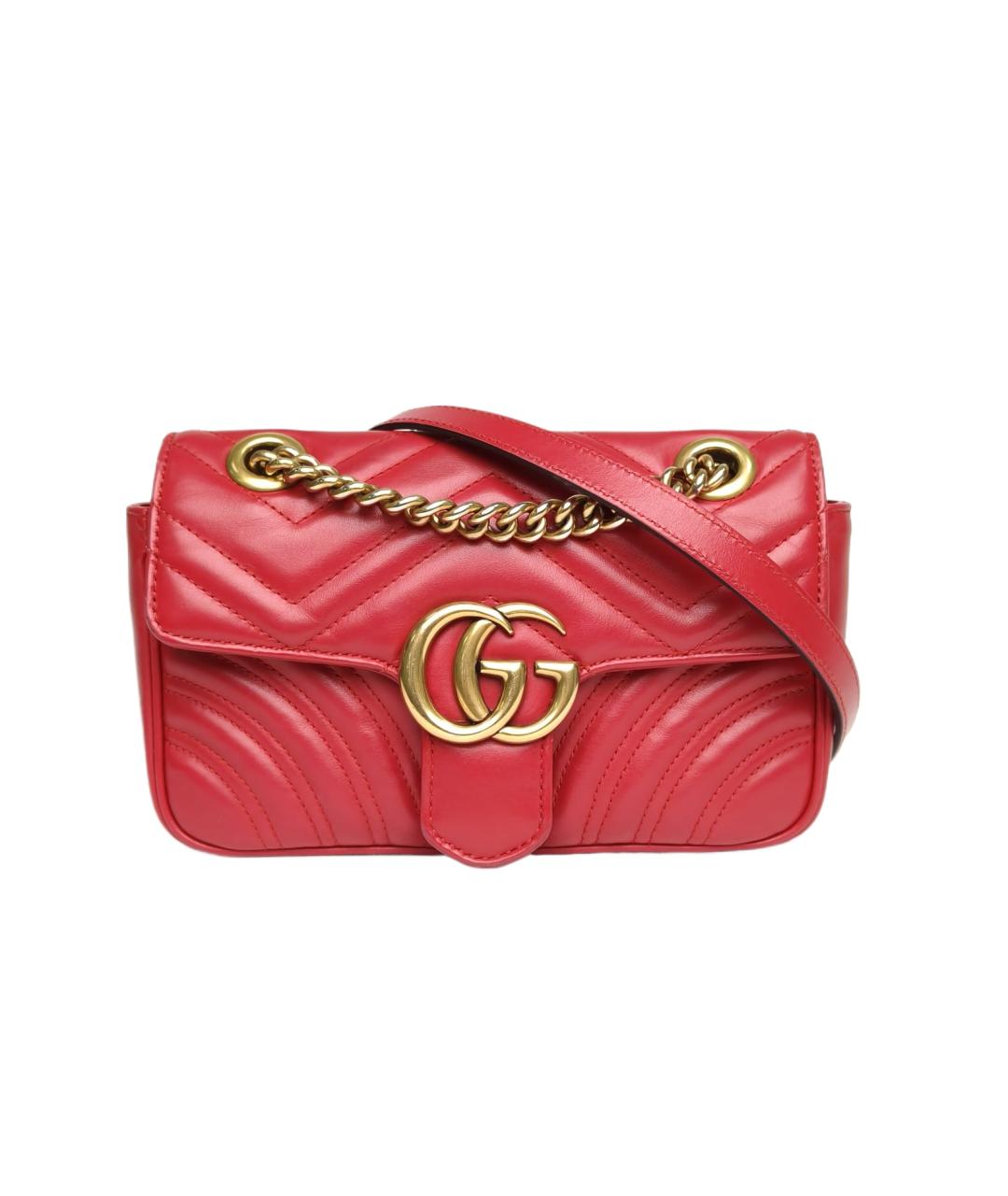 GUCCI Красная кожаная сумка через плечо, фото 1