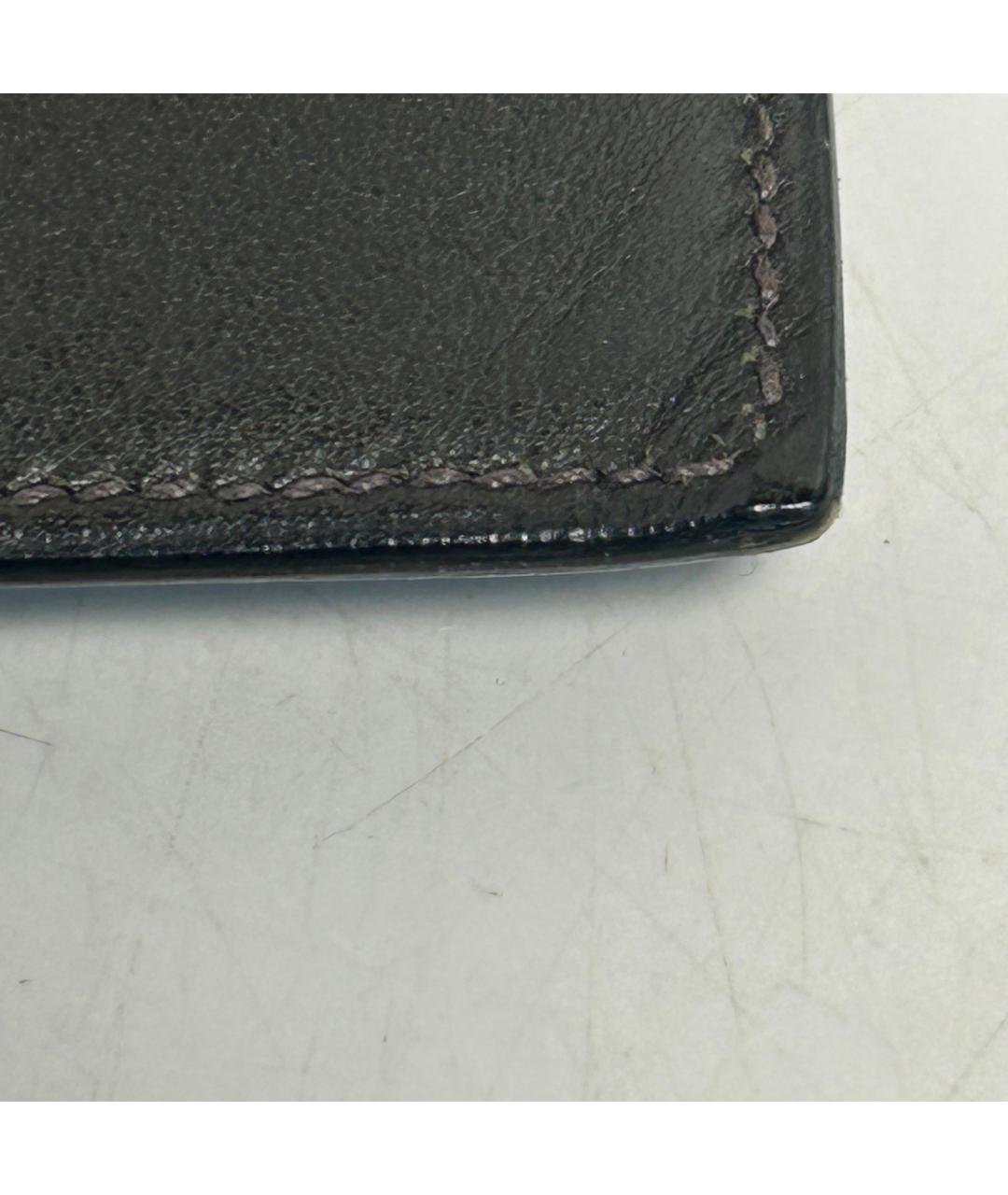 HERMES Черный кожаный кошелек, фото 9