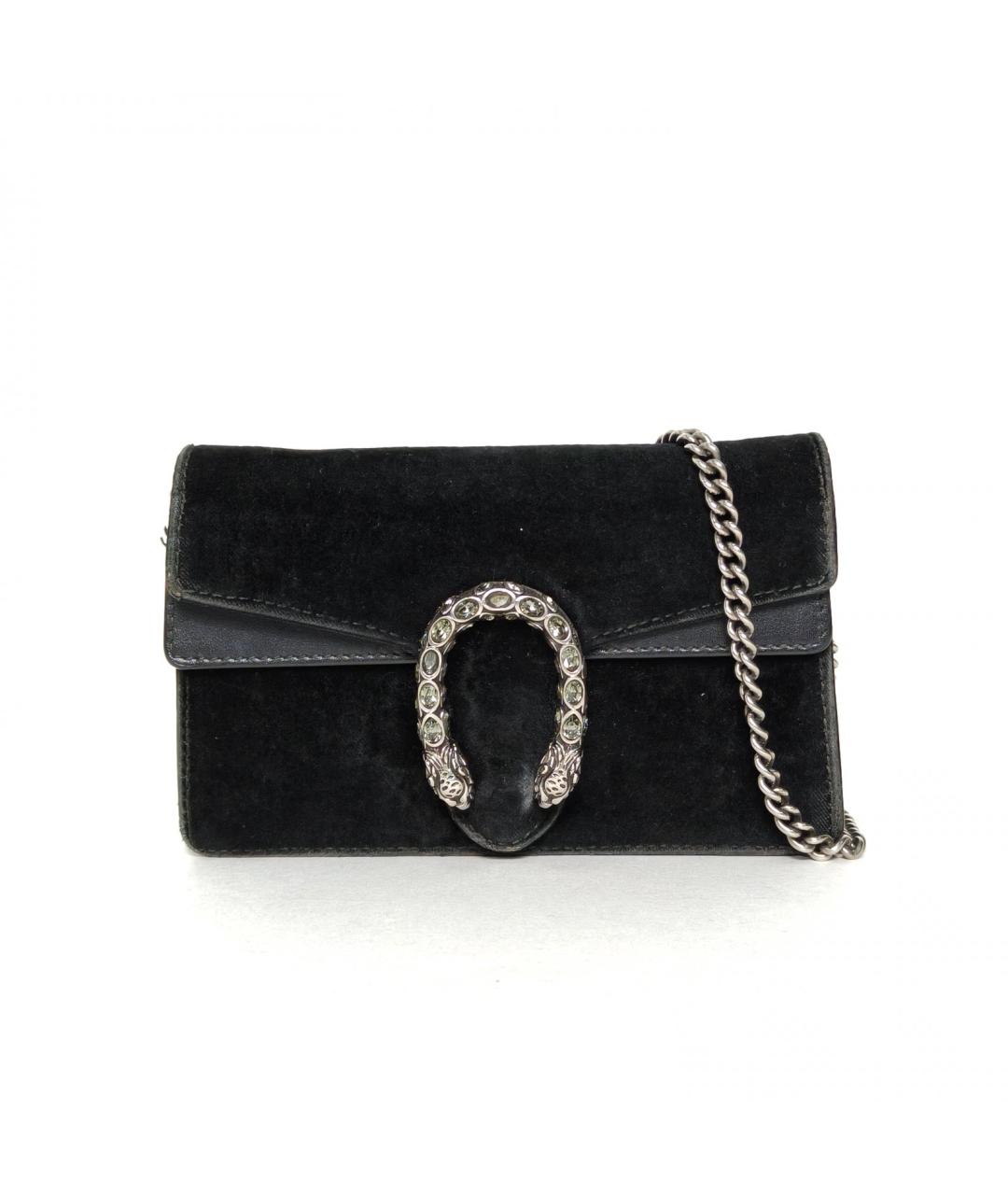GUCCI Черная бархатная сумка через плечо, фото 2