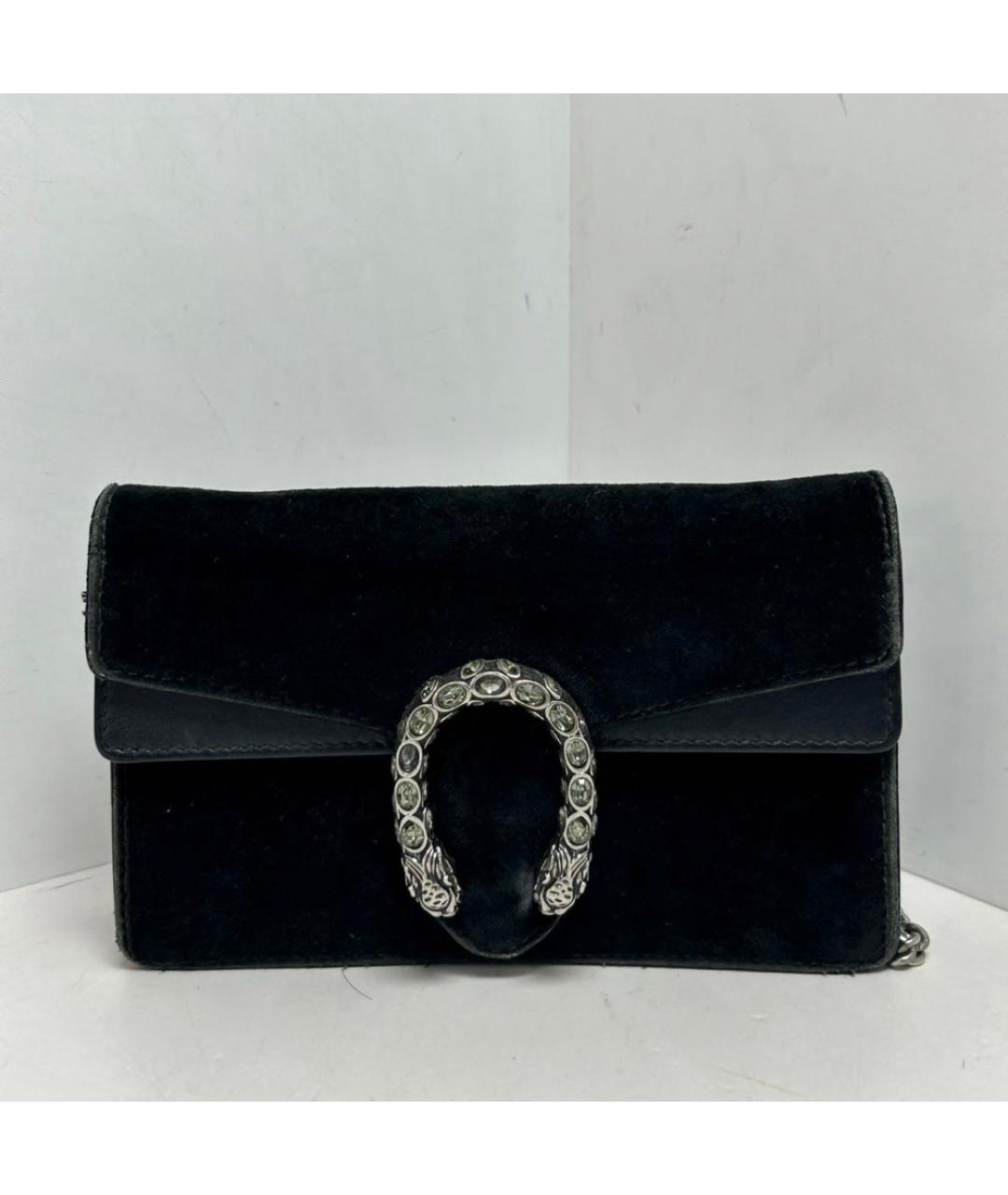GUCCI Черная бархатная сумка через плечо, фото 3