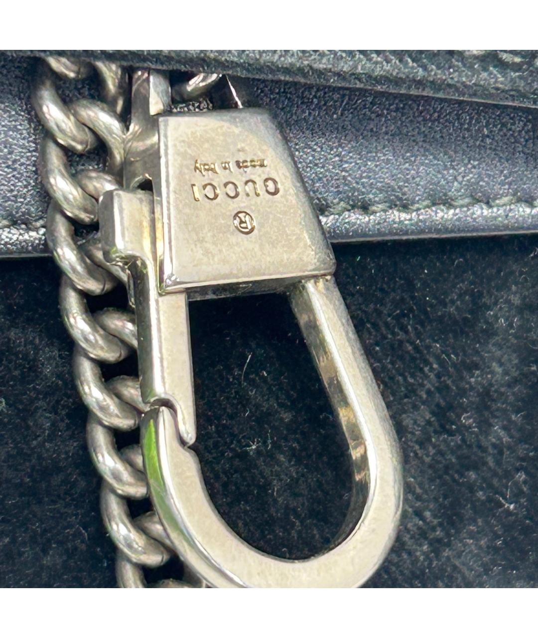 GUCCI Черная бархатная сумка через плечо, фото 7