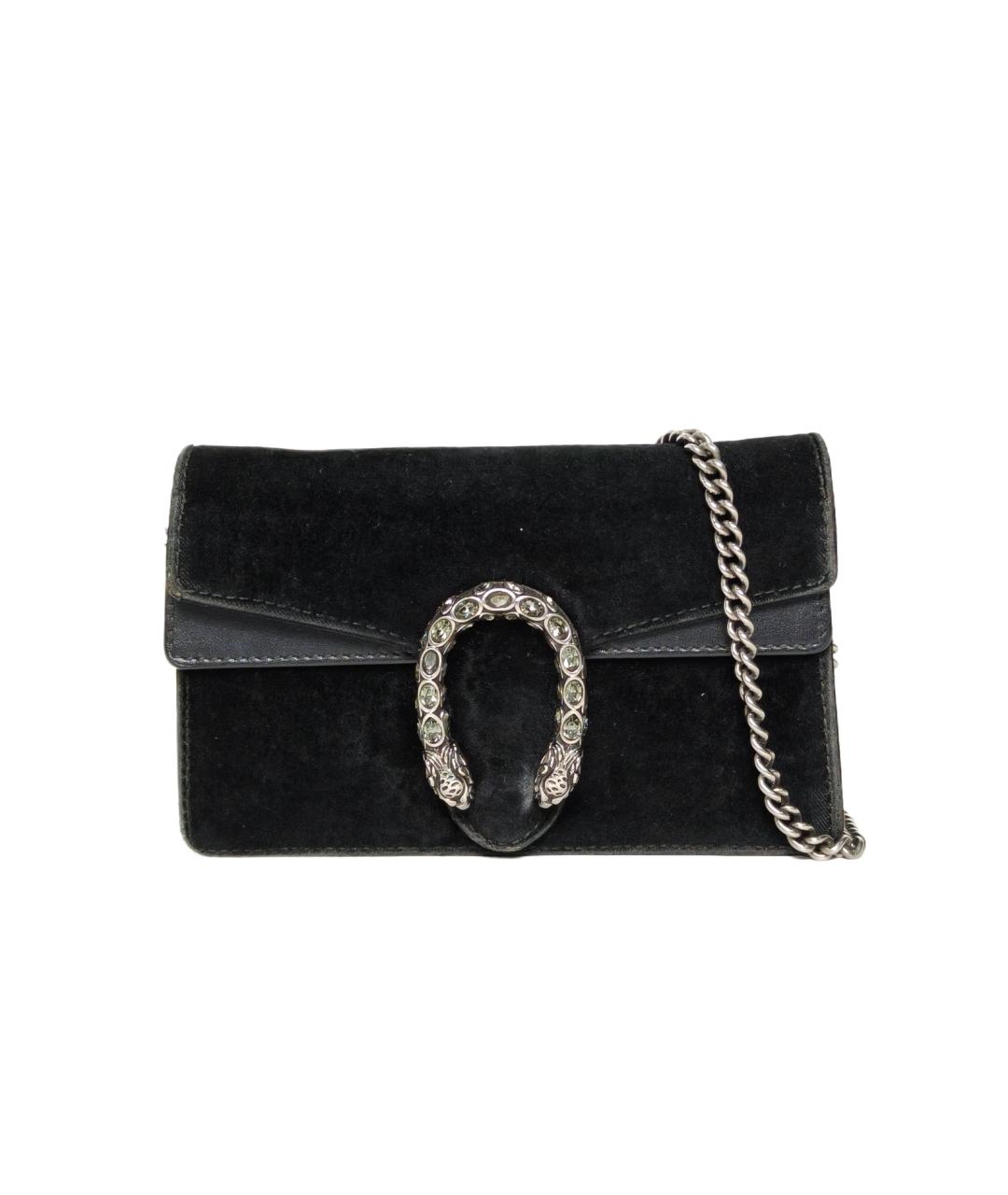 GUCCI Черная бархатная сумка через плечо, фото 10