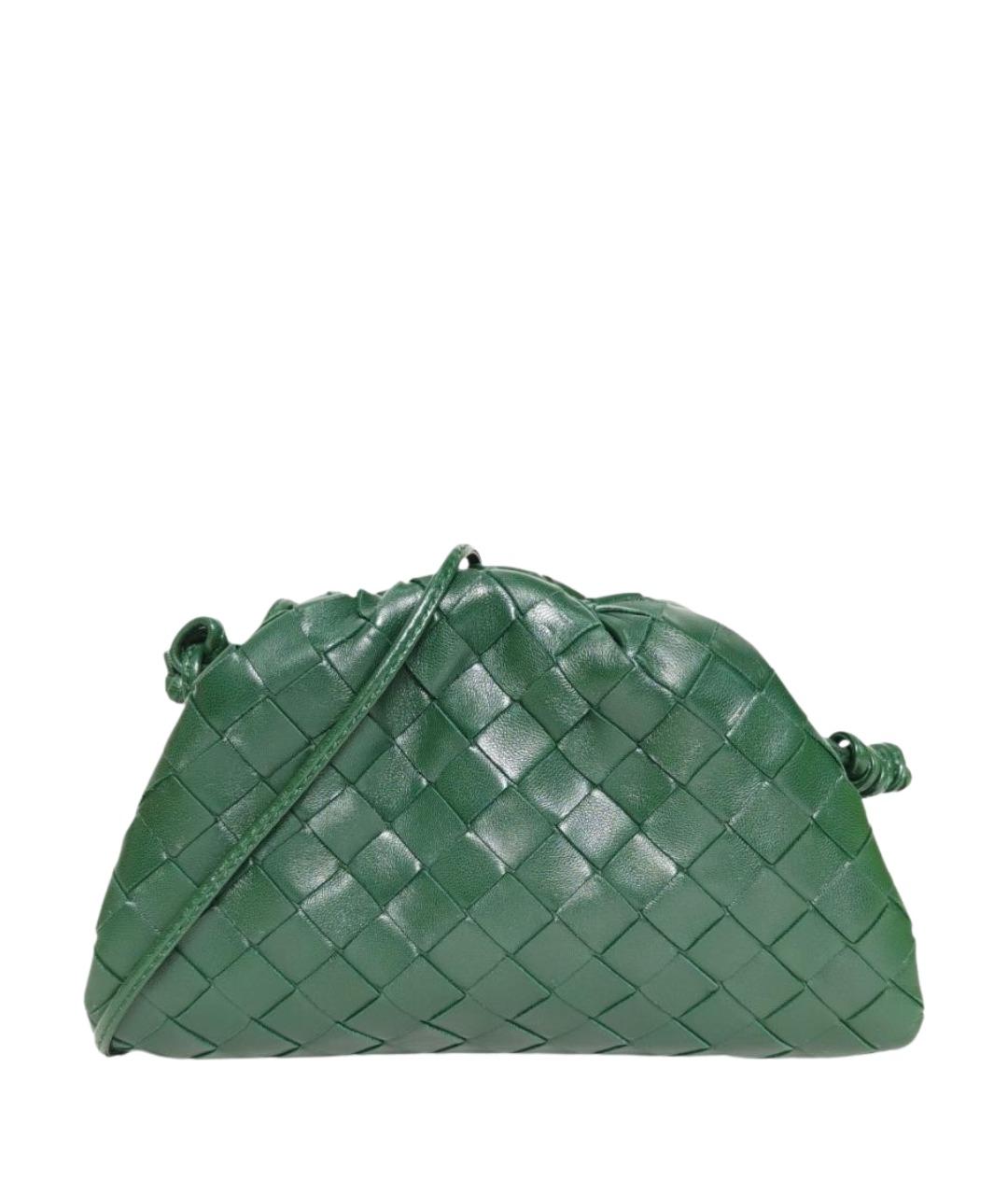 BOTTEGA VENETA Зеленая кожаная сумка через плечо, фото 1