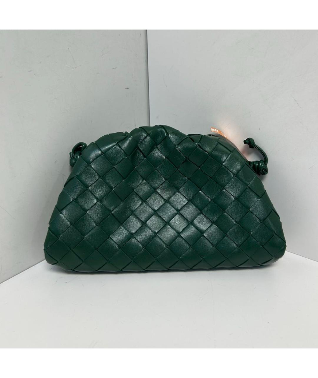 BOTTEGA VENETA Зеленая кожаная сумка через плечо, фото 8