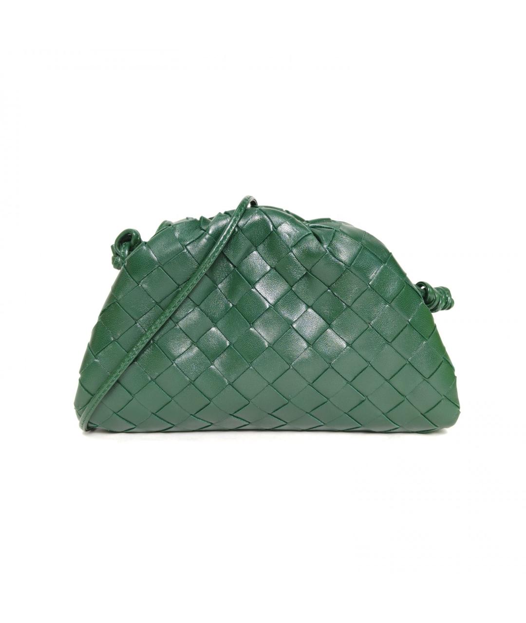 BOTTEGA VENETA Зеленая кожаная сумка через плечо, фото 2