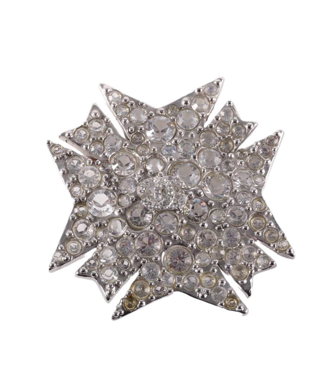 CHANEL Серебряная металлическая булавка / брошь, фото 1