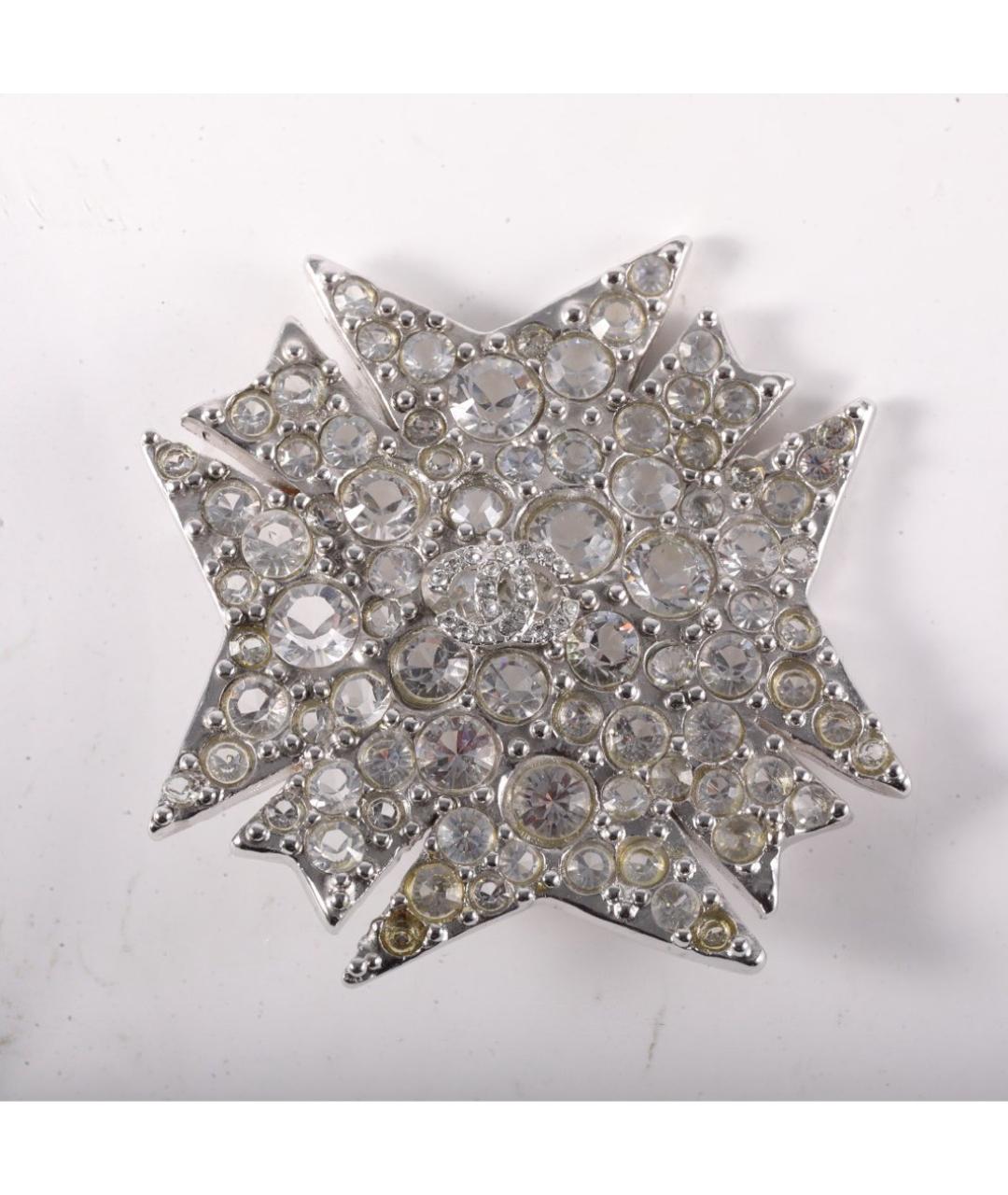 CHANEL Серебряная металлическая булавка / брошь, фото 2