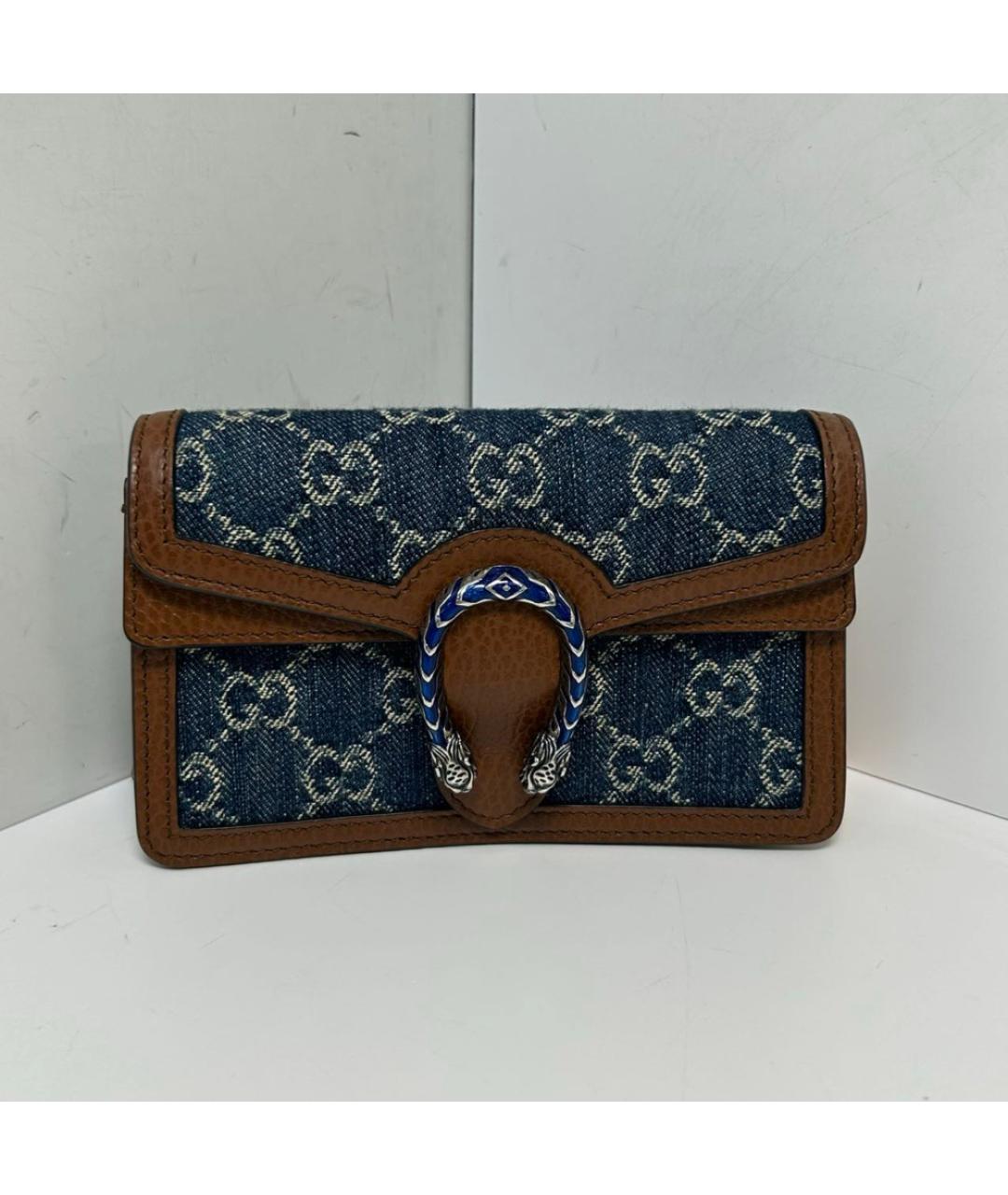 GUCCI Синяя деним сумка через плечо, фото 9