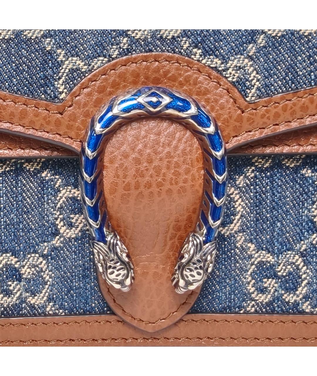 GUCCI Синяя деним сумка через плечо, фото 7