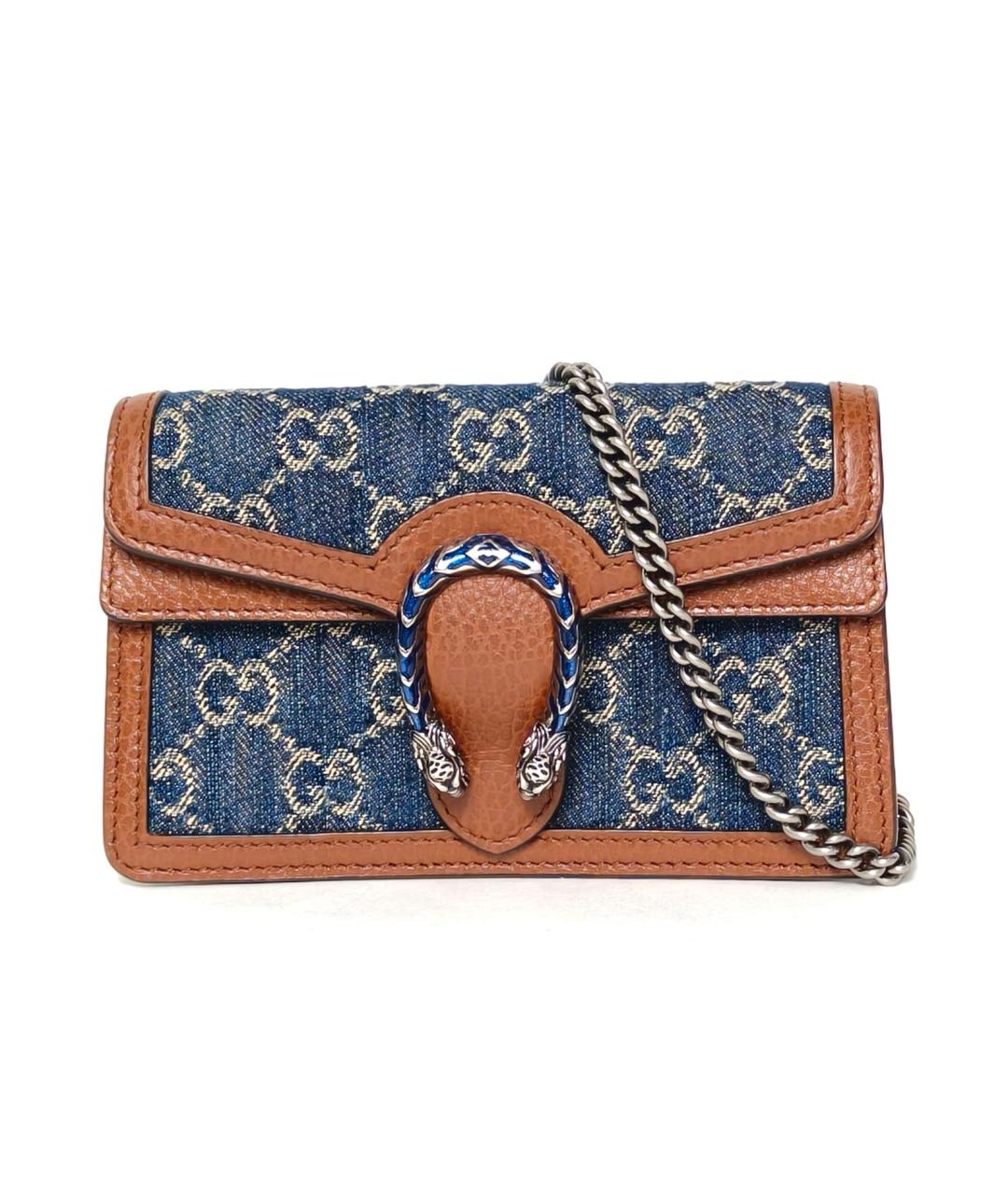 GUCCI Синяя деним сумка через плечо, фото 2