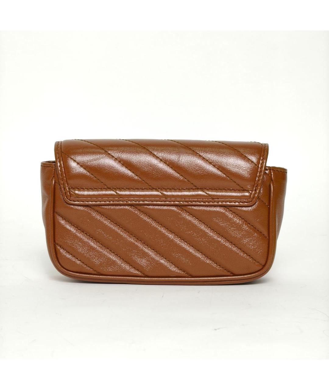 GUCCI Коричневая кожаная сумка через плечо, фото 4