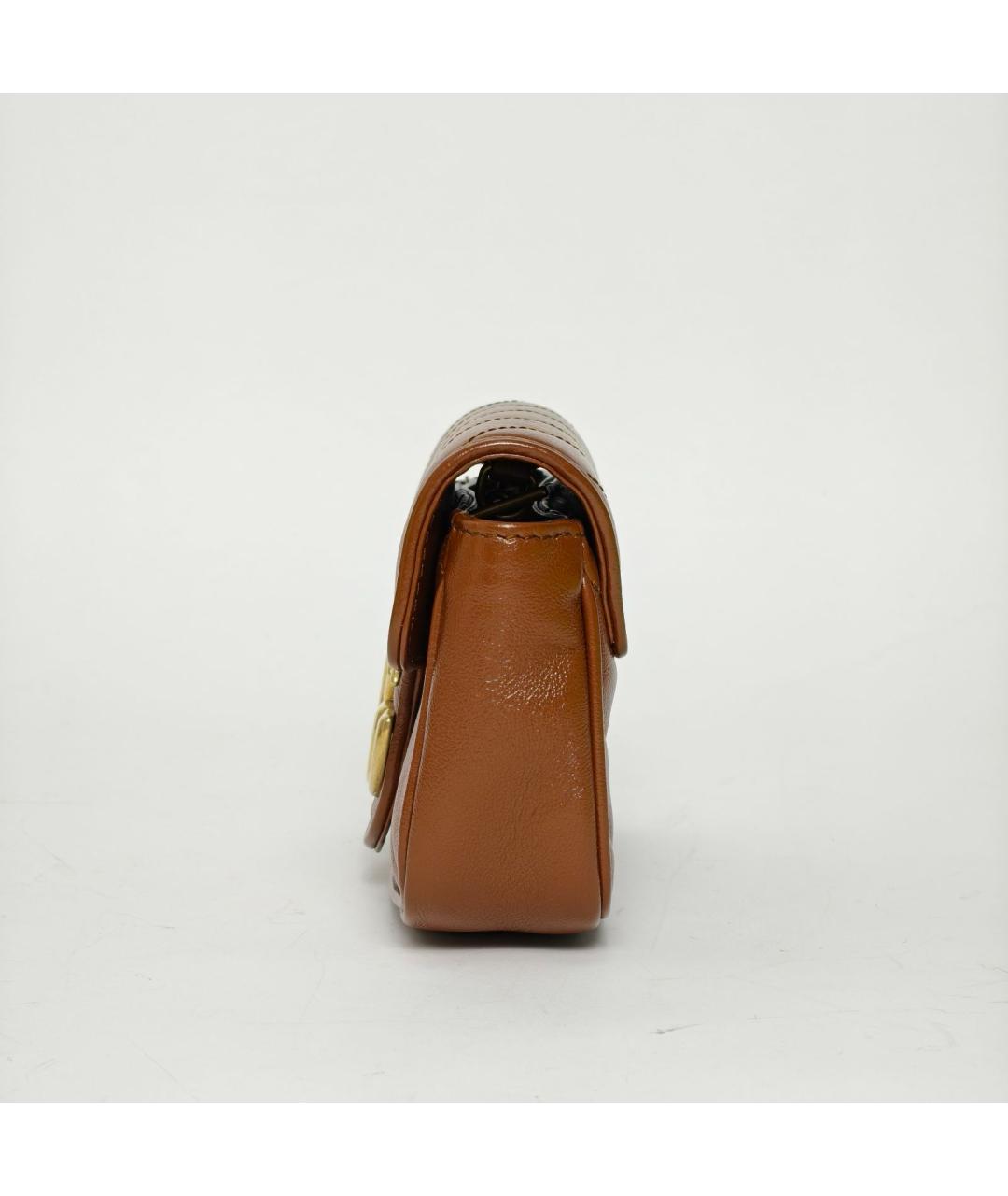 GUCCI Коричневая кожаная сумка через плечо, фото 3