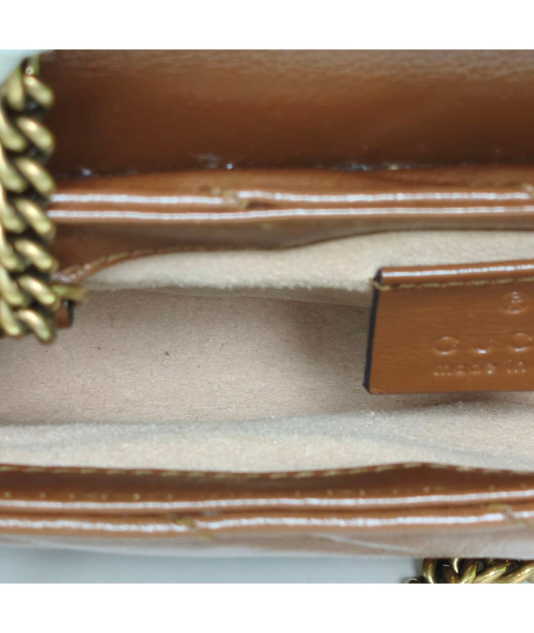 GUCCI Коричневая кожаная сумка через плечо, фото 8