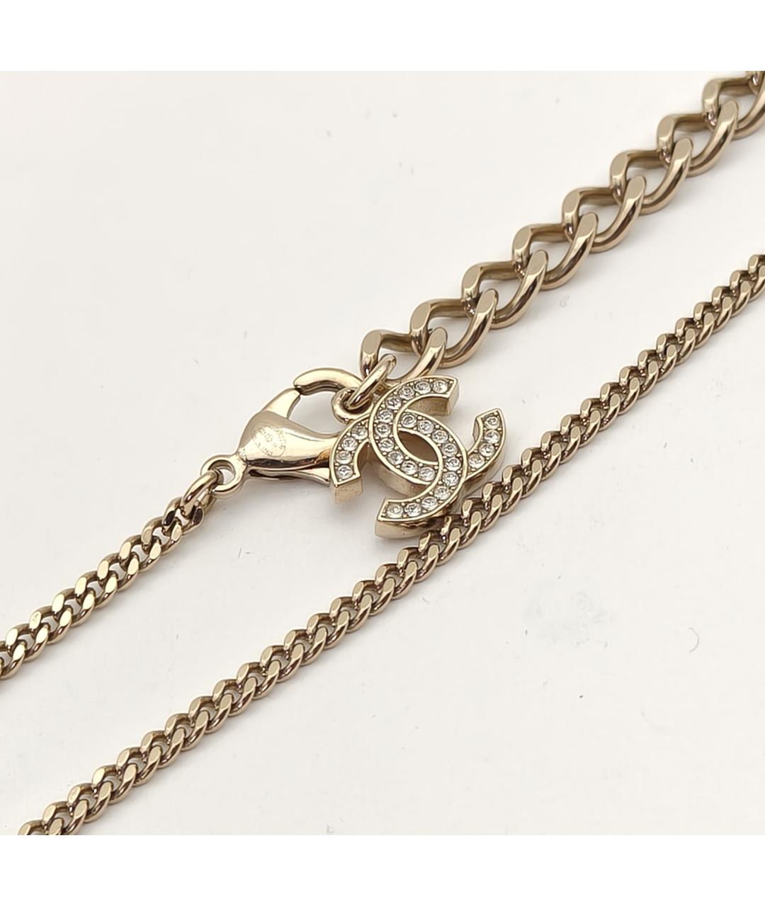 CHANEL Золотая металлическая подвеска, фото 6