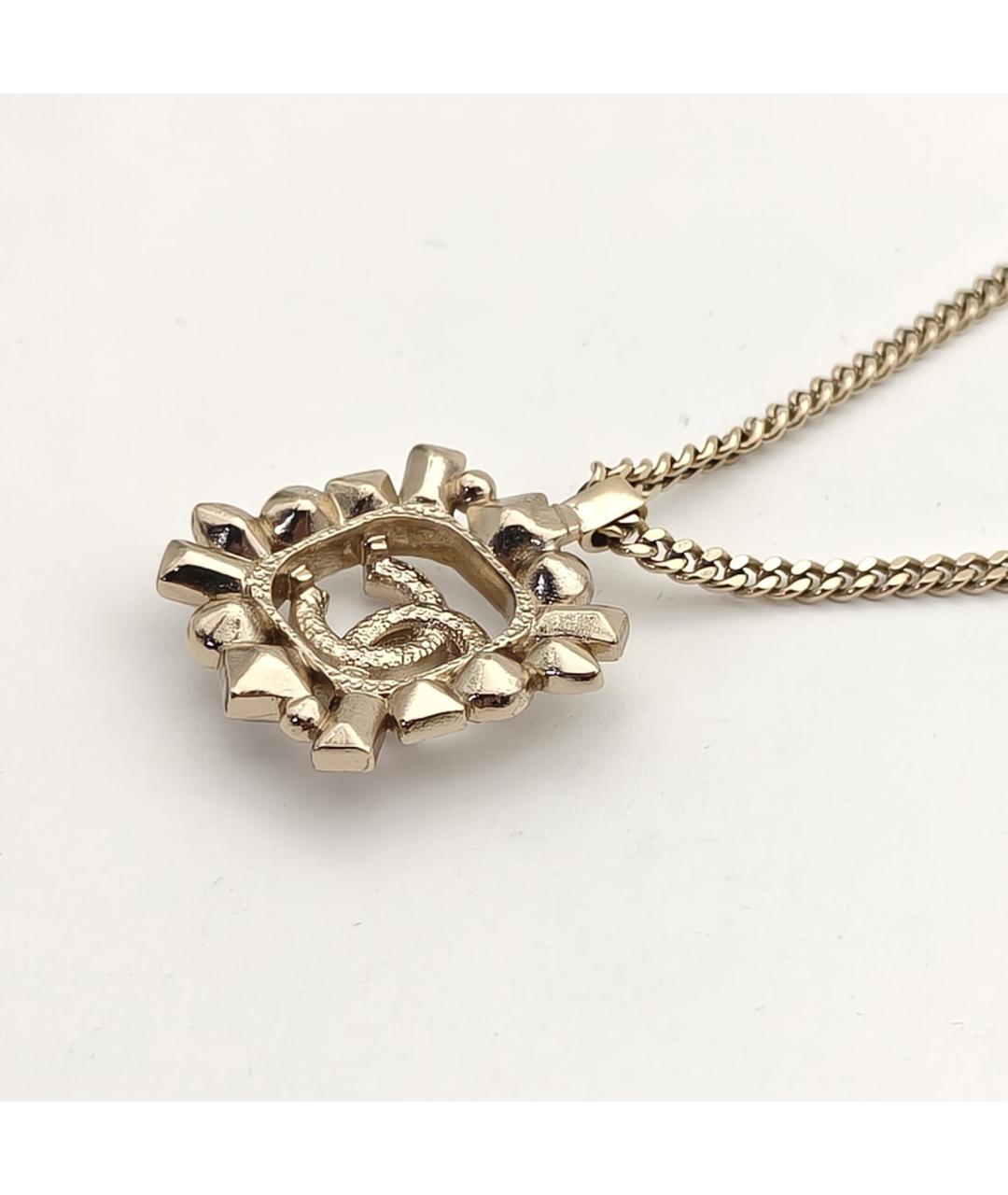 CHANEL Золотая металлическая подвеска, фото 5