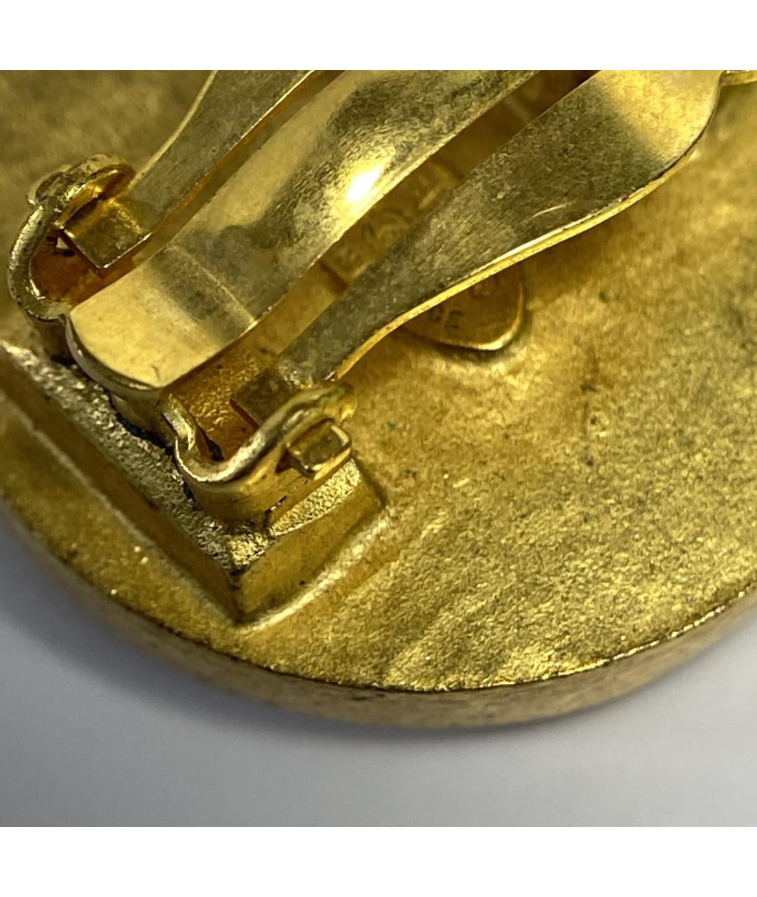 CHANEL Золотые металлические серьги, фото 9