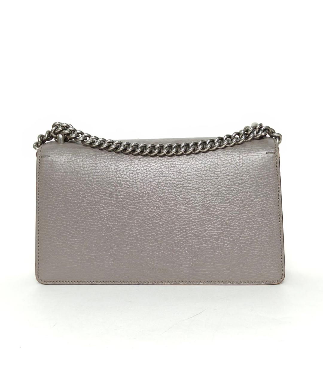 GUCCI Серая кожаная сумка через плечо, фото 4