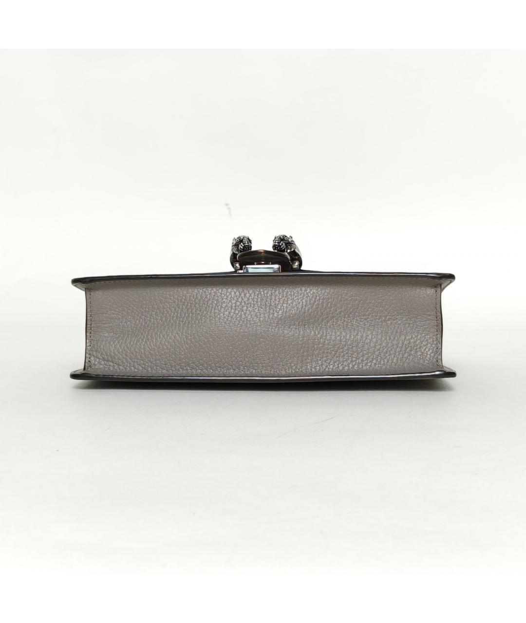 GUCCI Серая кожаная сумка через плечо, фото 6