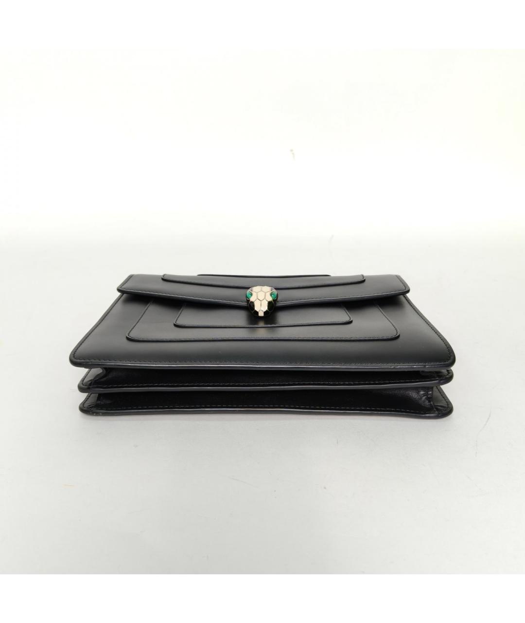 BVLGARI Черная кожаная сумка через плечо, фото 6