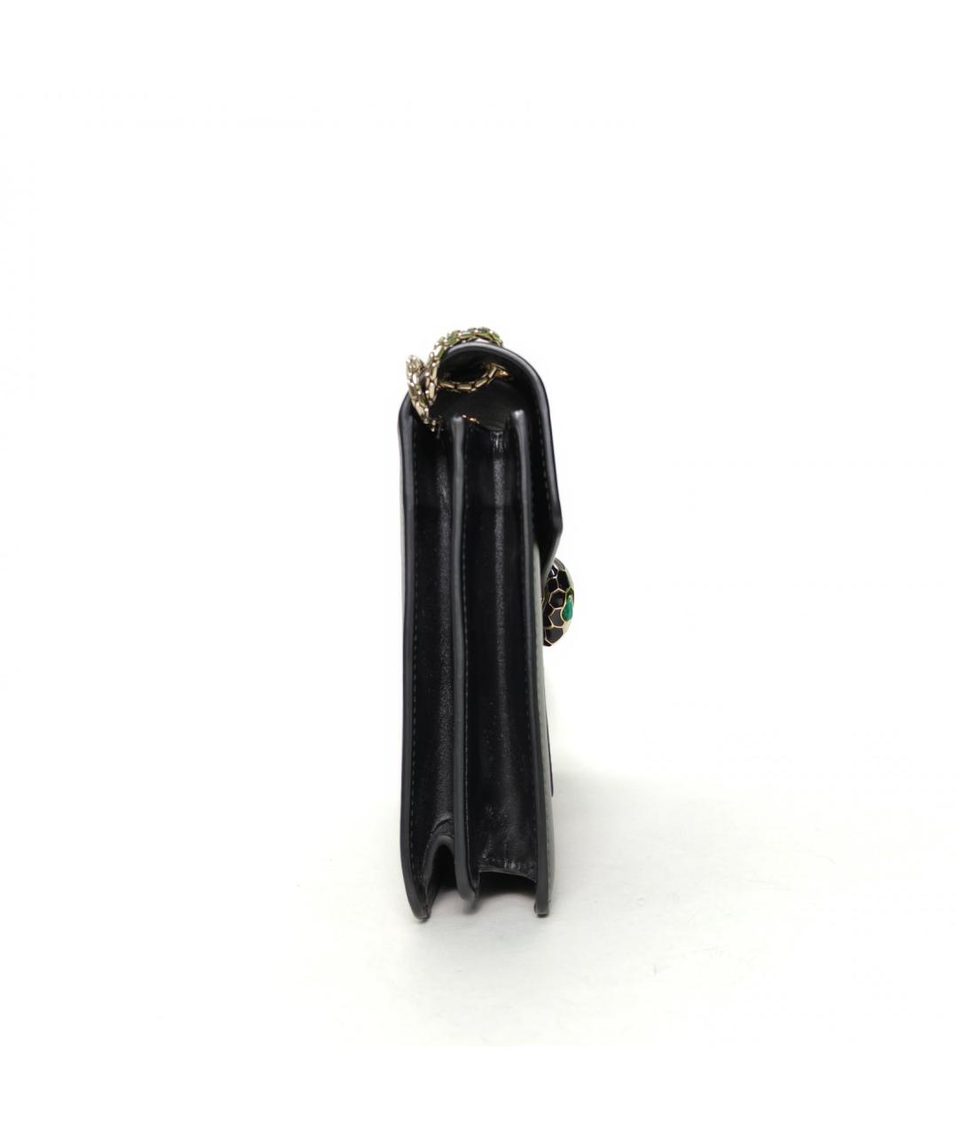 BVLGARI Черная кожаная сумка через плечо, фото 3