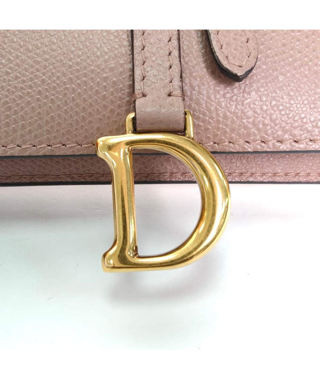 CHRISTIAN DIOR Розовая кожаная сумка через плечо, фото 7