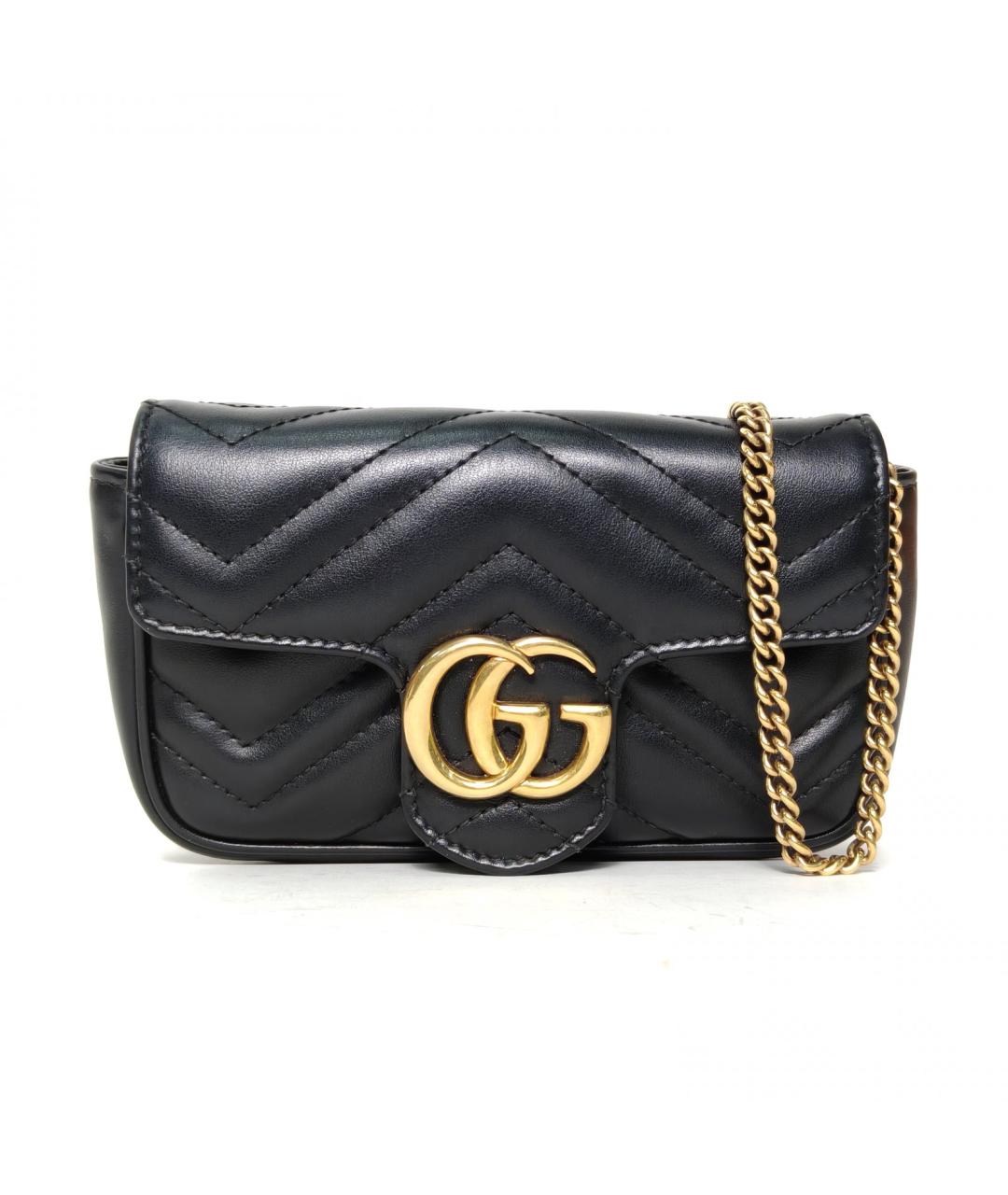 GUCCI Черная кожаная сумка через плечо, фото 2