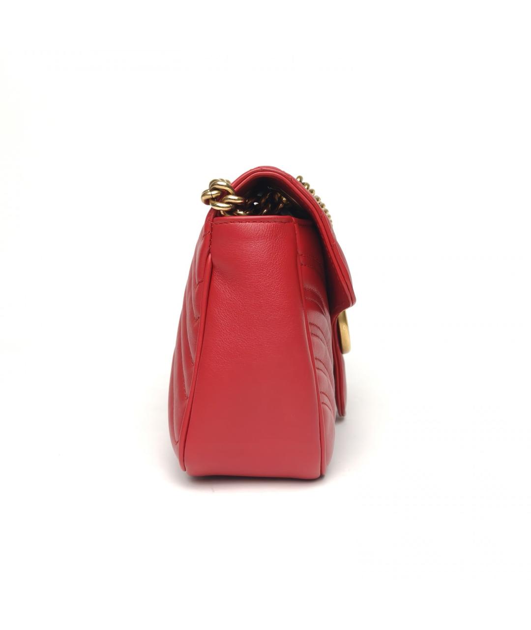 GUCCI Красная кожаная сумка через плечо, фото 5