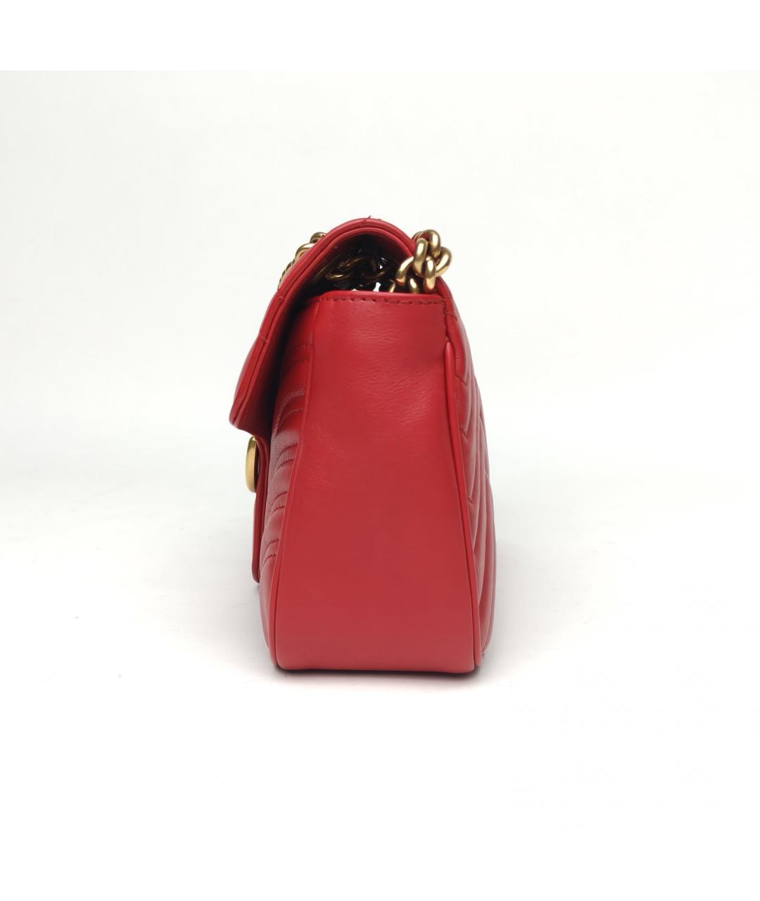 GUCCI Красная кожаная сумка через плечо, фото 3