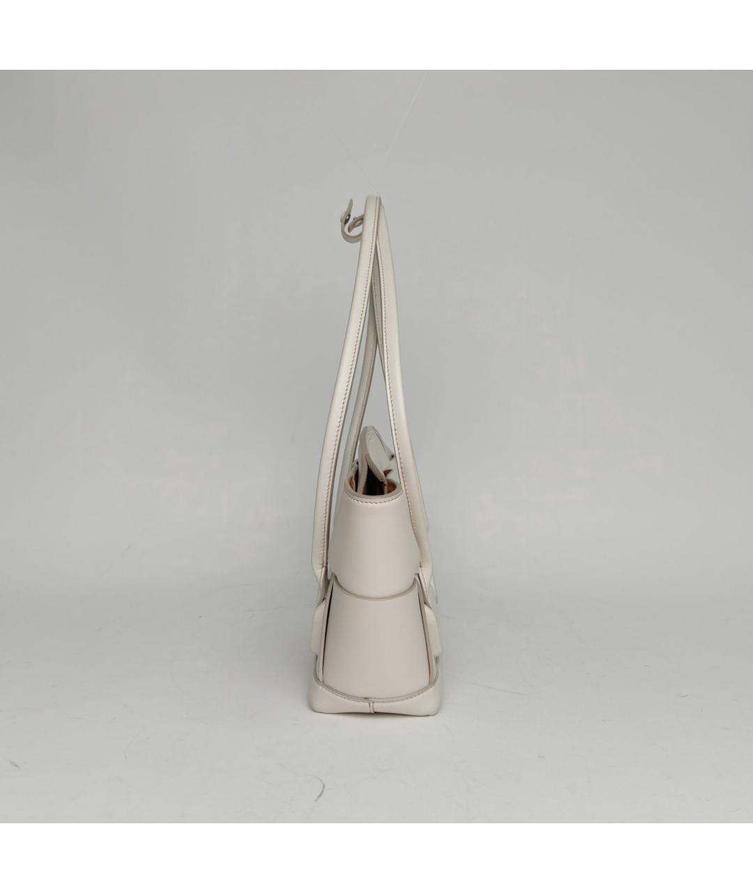 BOTTEGA VENETA Белая кожаная сумка тоут, фото 5