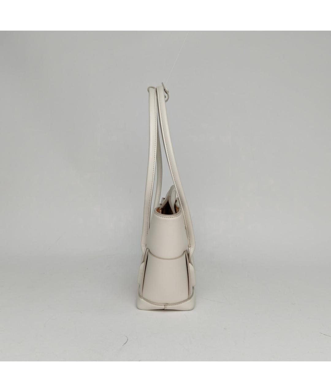 BOTTEGA VENETA Белая кожаная сумка тоут, фото 3
