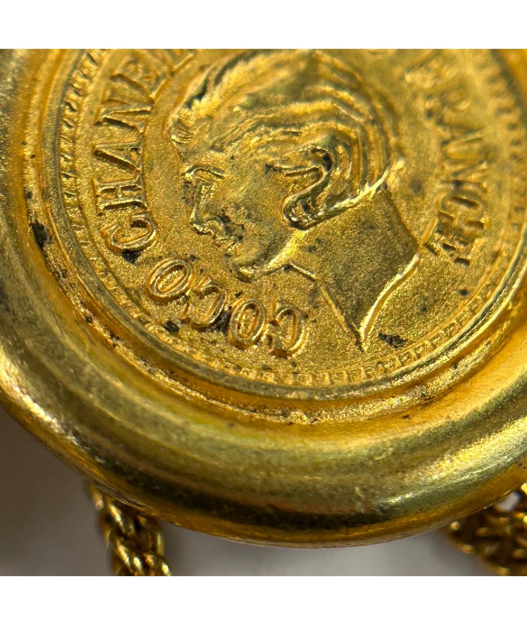 CHANEL Золотая металлическая булавка / брошь, фото 9